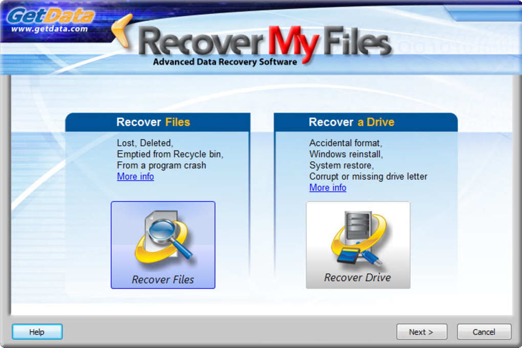 recover my files screenshot