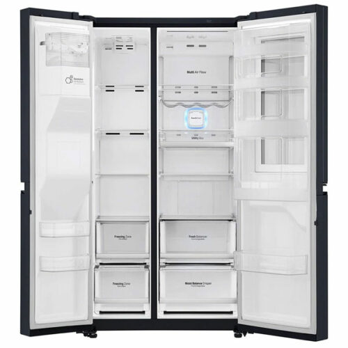 refrigerator freezer lg gr x257cqvv black 4