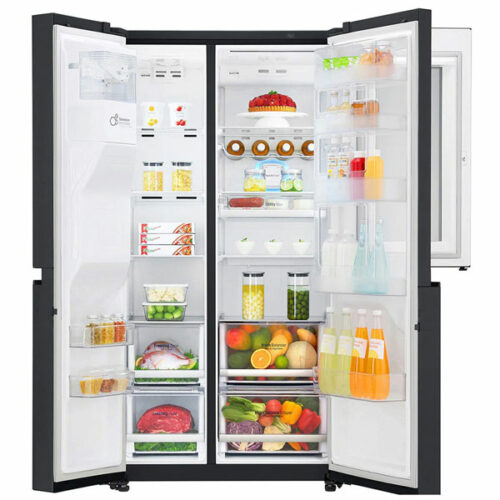refrigerator freezer lg gr x257cqvv black 5